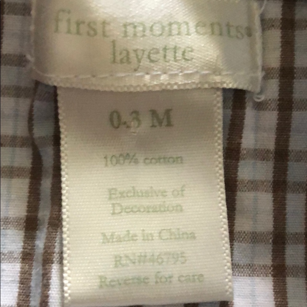 My lil’ Monkey Plaid Overalls 0-3m boy - Picture 3 of 3